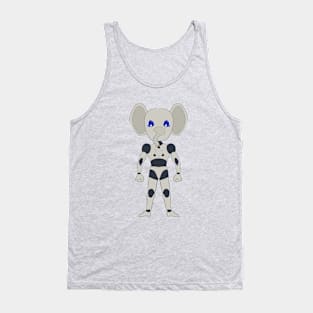 Futuristic robot android elephant Tank Top